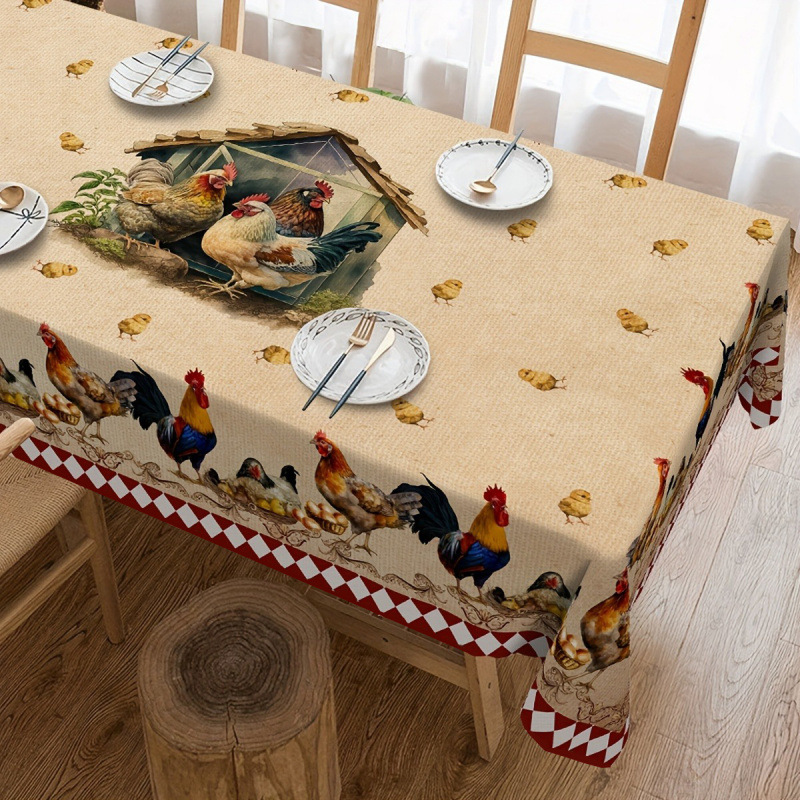 Nuevo manto de mesa de Navidad árbol de Navidad muñeco de nieve alce impresión digital manto de mesa transfronteriza amazónica decoración festiva image 11