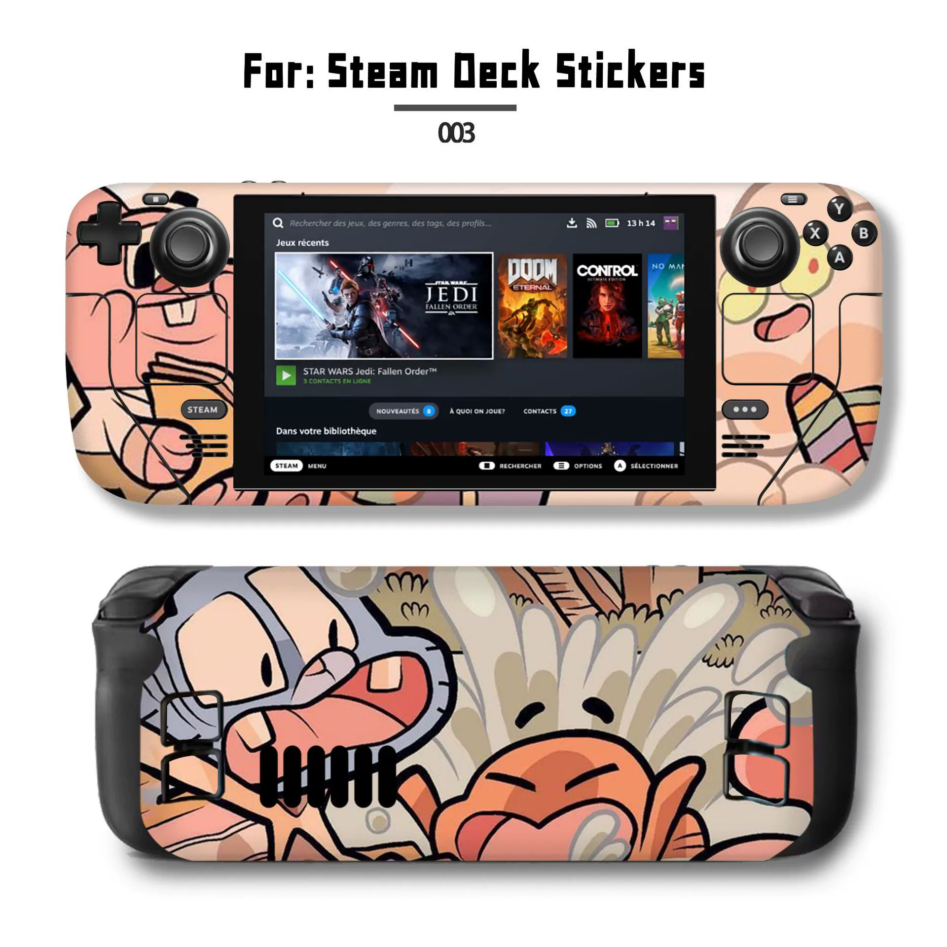 Подходит для наклейки Steam Deck, наклейка на Steam Deck Patch, Steam Panda, вручную, персональный пиксель