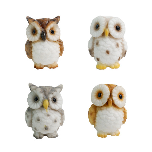 Owl resin small ornaments micro landscape decoration landscaping bonsai green plants creative cross-border gifts crafts moss