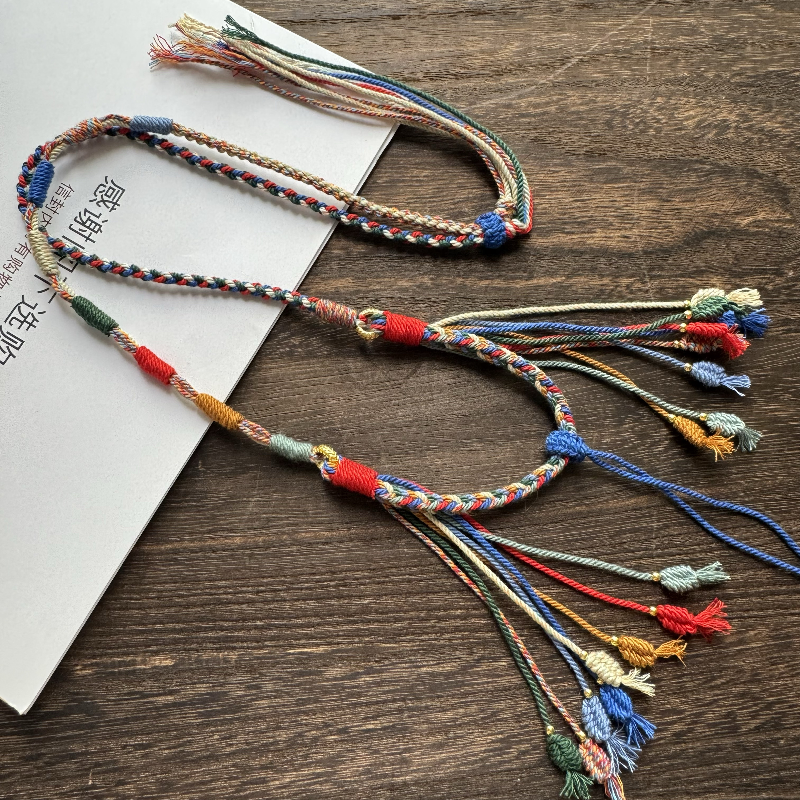 Woven necklace handmade