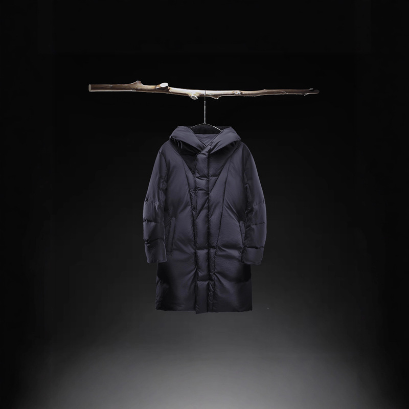 Designer Collection Men's Clothing 2025 Men's National Style Design 90 White Duck down Hooded down Jacket Thickened