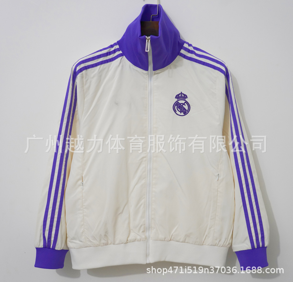 Chaqueta Bordada retro de manga larga y gruesa Manchester United Barcelona Inglaterra Brasil Real Madrid Liverpool image 22