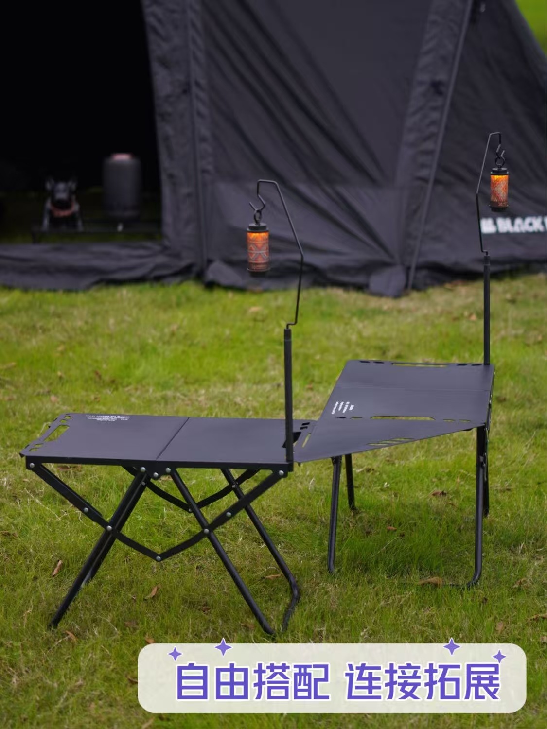 Mesa plegable al aire libre mesa táctica multifuncional mesa de comedor de camping silla de luna mesa portátil silla de camping almacenamiento de viaje