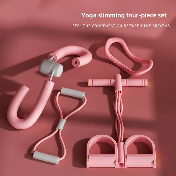 Factory direct yoga four-piece set pedal puller leg-lifting device leg-lifting device yoga ring eight-character pull rope
