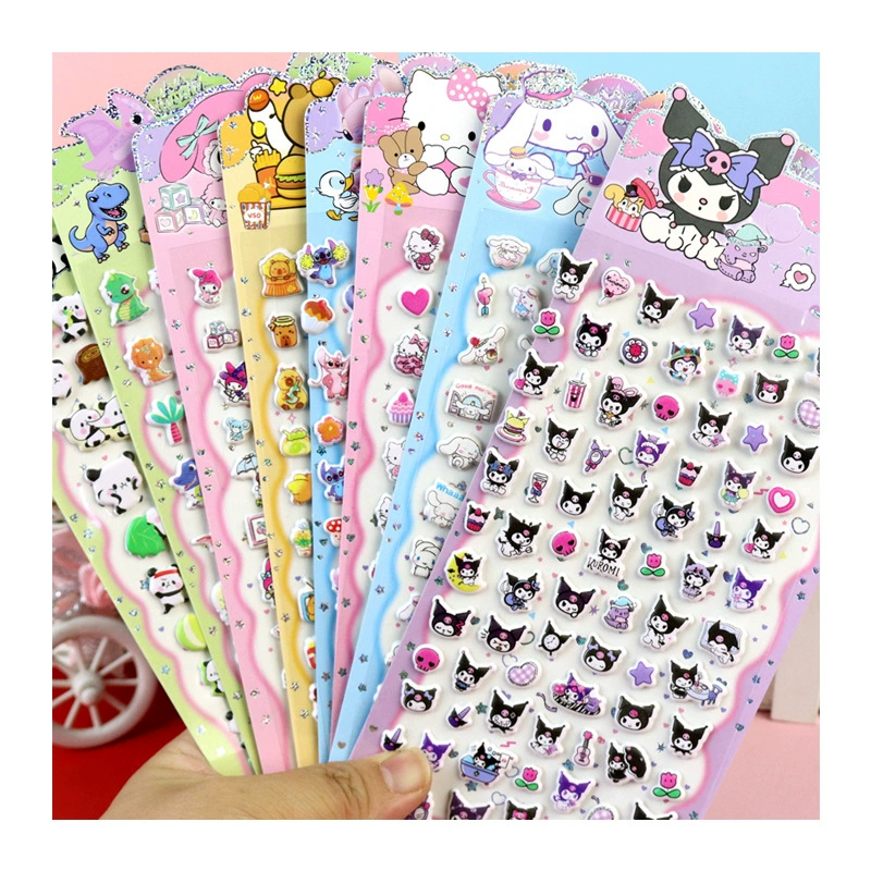 Sanrio, детский мультяшный динозавр, наклейка, панда