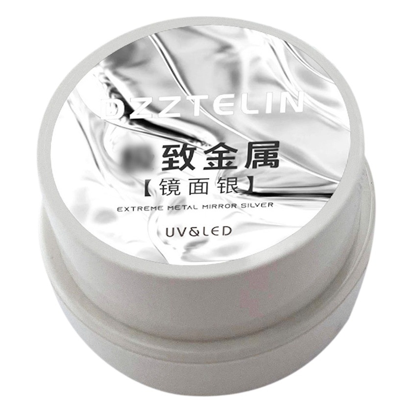 Estilo japonés brillante de metal pintado pegamento plata esmalte de uñas gancho Super Flash espejo plata salón de uñas especial