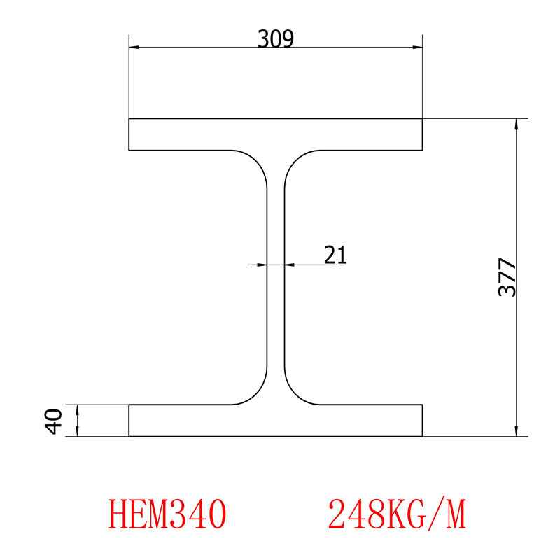 欧标H型钢HEM340材质S355批发价格欧标无缝管