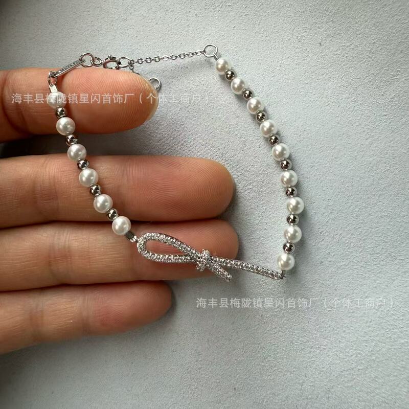 Hefang Elegant Ribbon Bracelet Wedding Niche Simple Ribbon Knot Bracelet for Women Seamless Delivery