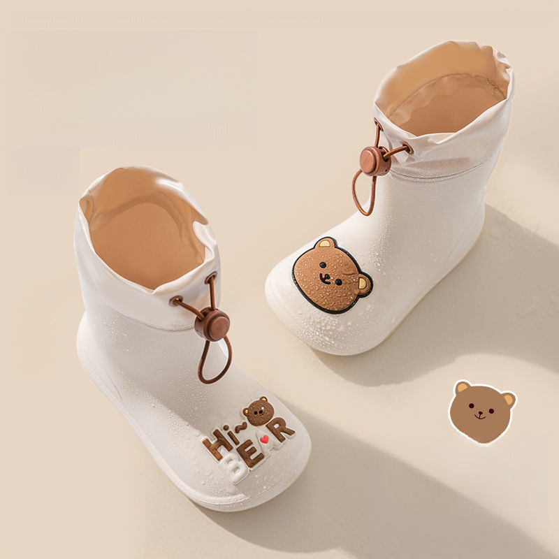 Children's Water Shoes, Rain Boots, Drawstring Boots, Waterproof Elastic Mouth, Girls' Water Shoes, Toddler Baby Rain Boots, Boys 1-7 Years Old