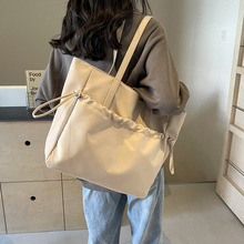 2024新款托特包女士包包大容量潮韩版休闲布包纯色女包洋气单肩包