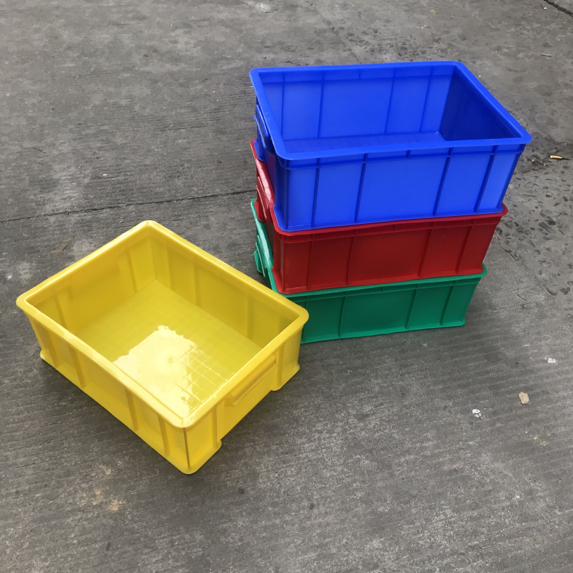 塑料周转箱可带盖加厚物料箱工业车间收纳箱长方形物流中转箱