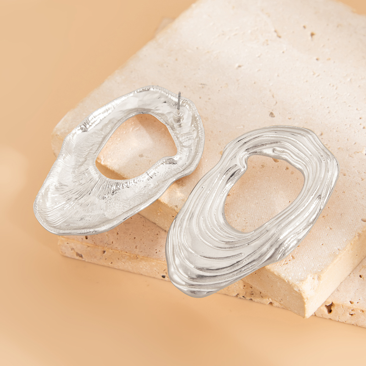 12g Weight Steel needle Ear Needle Material Drop Earrings, Ear Studs Classification 1 Pair Quantity Party, Street Occasion Alloy Material Geometric Pattern Women's Gender Polished Finish Plating Design Exaggerated, Punk Style 1 Pair Exaggerated Punk Geometric Plating Alloy Drop Earrings Ear Studs 3