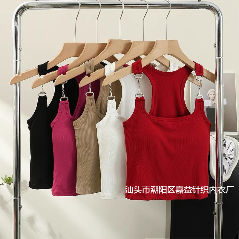 Sexy short metal base tank top sleevless
