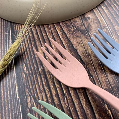 Fruit Fork Set Nordic Creative Fruit Stake Fruit Holder Cute European Wheat Straw Plastic Fork Home Colorful Fork