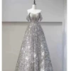 Silver sequined clothes + card shoulders