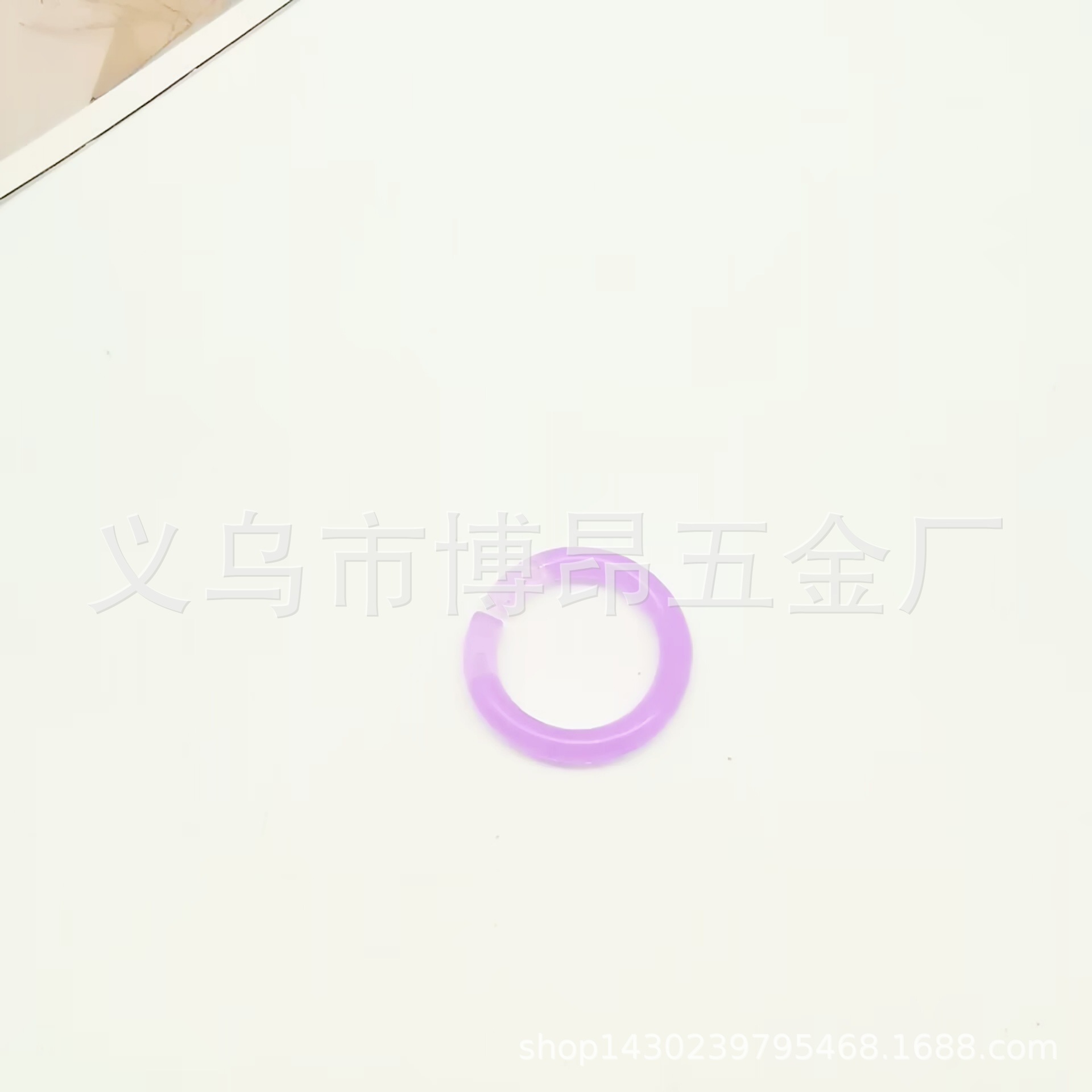 内15MM半透明双扣装订彩色活页圈扣环塑料书圈环手账卡片圈活页环