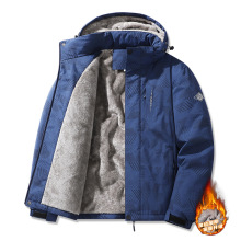 新款棉服男冬季加绒加厚保暖防风防水宽松大码户外休闲运动冲锋棉