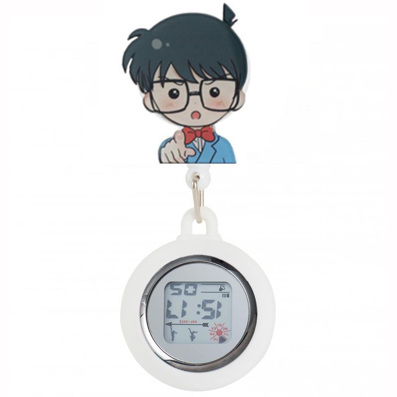 Reloj de enfermera de estiramiento multifuncional luminoso fuerte reloj colgante reloj electrónico digital retráctil de dibujos animados lindo clip cronómetro reloj de bolsillo
