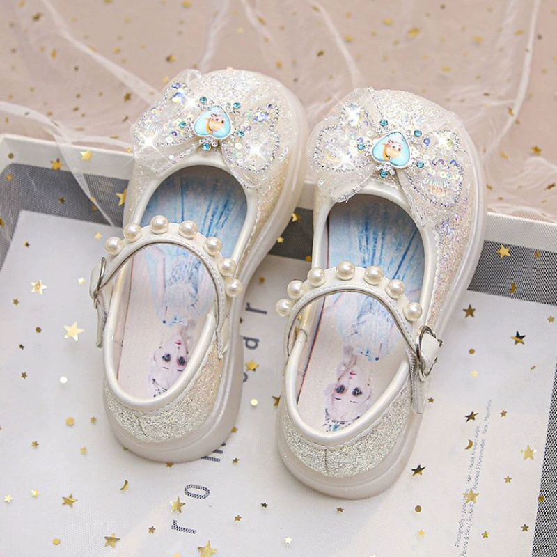 Shoelaces for leather shoes, footwear for princess, shoes from pearl, soft sole