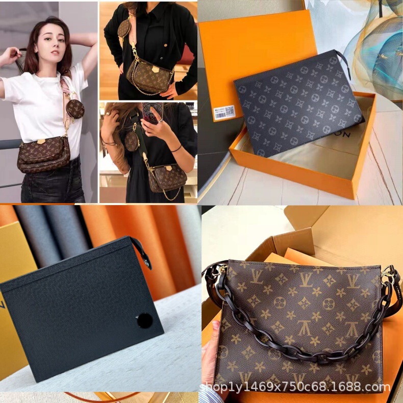26 New Models of m Lv Men's Bags, Women's Bags, Clutch Bags, Casual Fashion Envelope Bags, Toiletry Bags