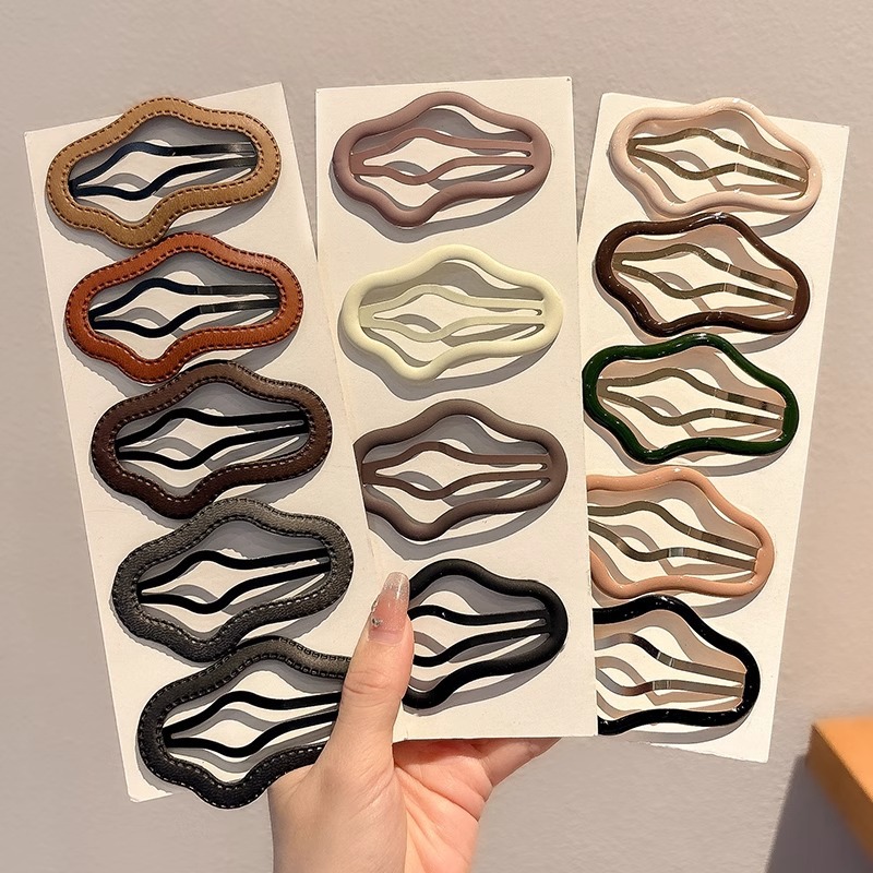 Nube de corteza coreana agujero bb clip detrás de la cabeza rotura pin de pelo 2024 nuevo frente lateral clip de mar de acero