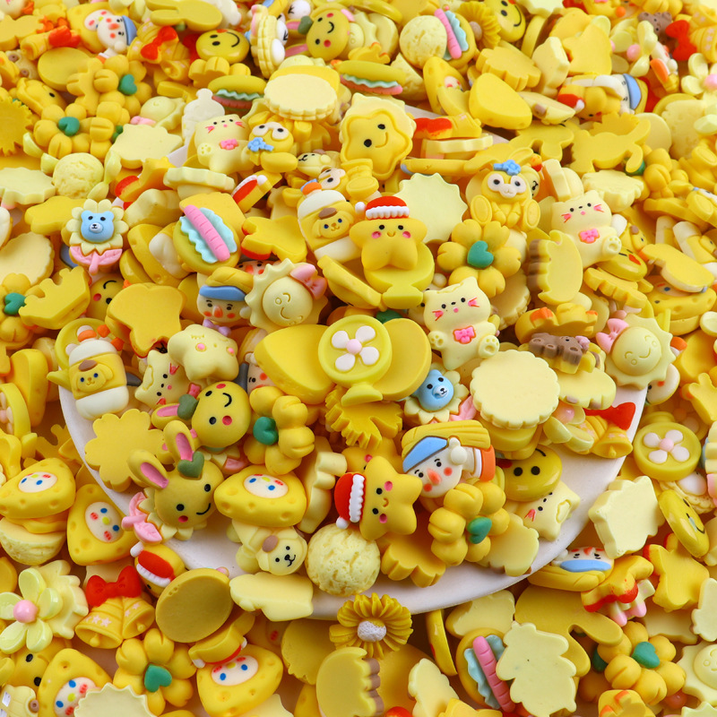 Accesorios de resina mixta suerte bolsa hecha a mano DIY teléfono móvil Shell parche comida y jugar accesorios de dibujos animados material de fábrica al por mayor