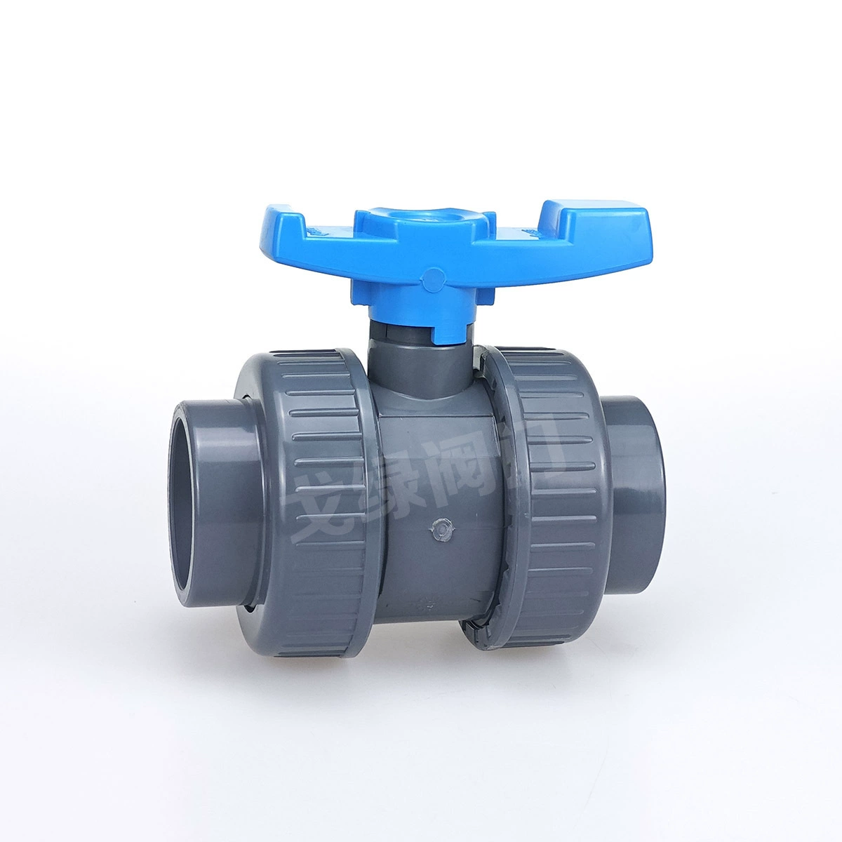 Японский стандартный шаровой кран UPVC с двойным соединением, ПВХ двойной соединительный клапан, пластиковый двойной соединительный водяной клапан, тип переключения, продажа напрямую с завода