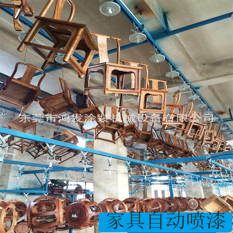 supply Wooden furniture automatic Painting equipment Painting Machinery and equipment Coordination Hanging empty Assembly line Operation