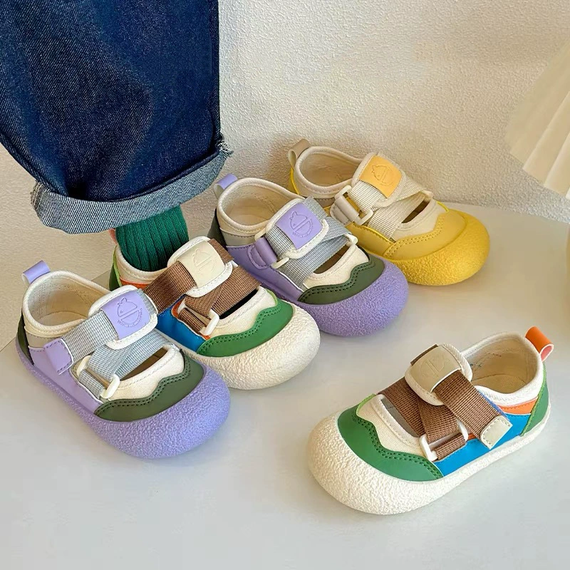 Спортивные сандалии для детей 2025 весна и лето новые мальчики и девочки на открытом воздухе походные туфли