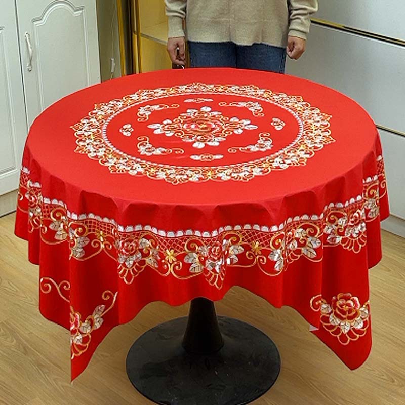 중국 빨간색 사각형 원형 범용 150x150cm