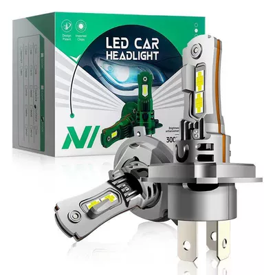 LED Avtomobil Farları H7 Daxili Ventilyatorlu, Yaxın və Uzaq İnteqrasiya Olunmuş H4 Farları