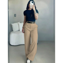 Q 16290 Striped wide-leg suit pants ����������װ��