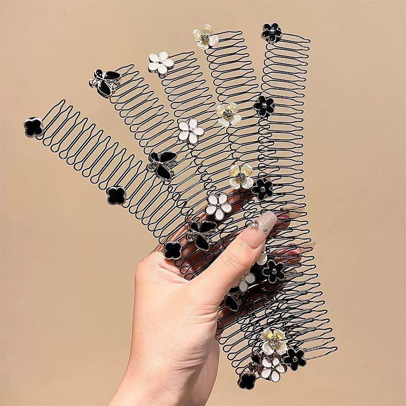 Metal hair accessory from pearl, mountain tea, headband, hairgrip