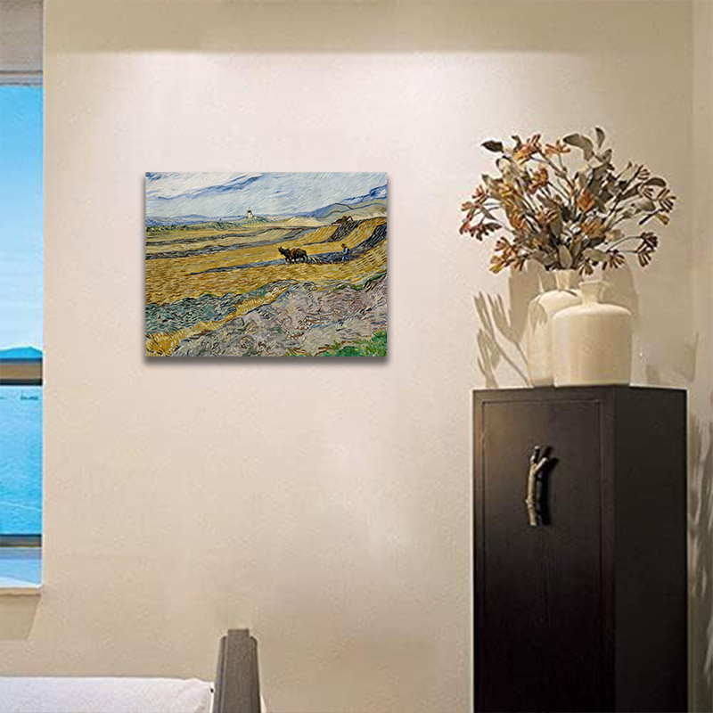 Pintura de decoración de hotel Abstracción de estrellas Pintura colgante Van Gogh Pintura al óleo Impresión de lienzo Arte Decoración de oficina Pared sin marco