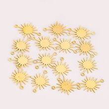 黄铜DIY 跨境热销款水晶风铃挂件双吊太阳花连接吊坠挂件铜片配件