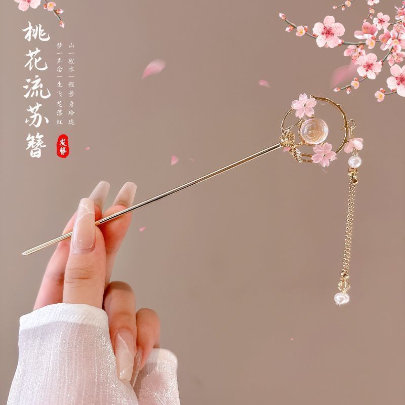 Nuevo estilo chino antiguo clip de cabello para mujeres acristaladas clip de brillo de brillo de alto nivel nuevo estilo chino clip de cabello simple clip