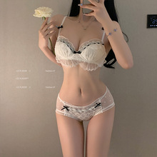 日系内衣女聚拢小胸可爱薄款性感蕾丝无钢圈纯欲风文胸套装胸罩