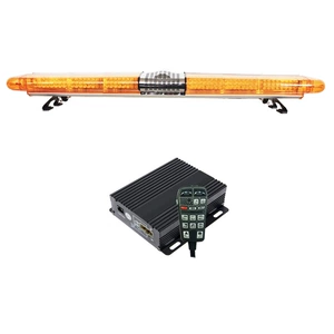 LED Roof Warning Light Yellow Long Strip Flashing Roof Light 1.7m Light+Horn+Siren 420R29