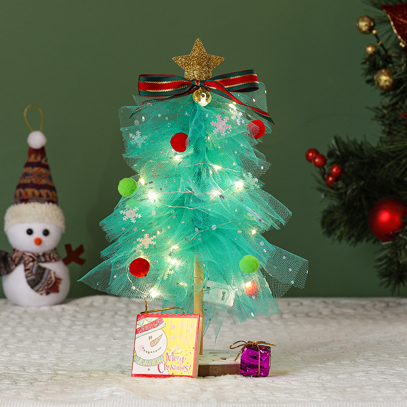 Cross-border Christmas decoration mesh Christmas tree handmade diy material package children's gifts toys gifts wholesale