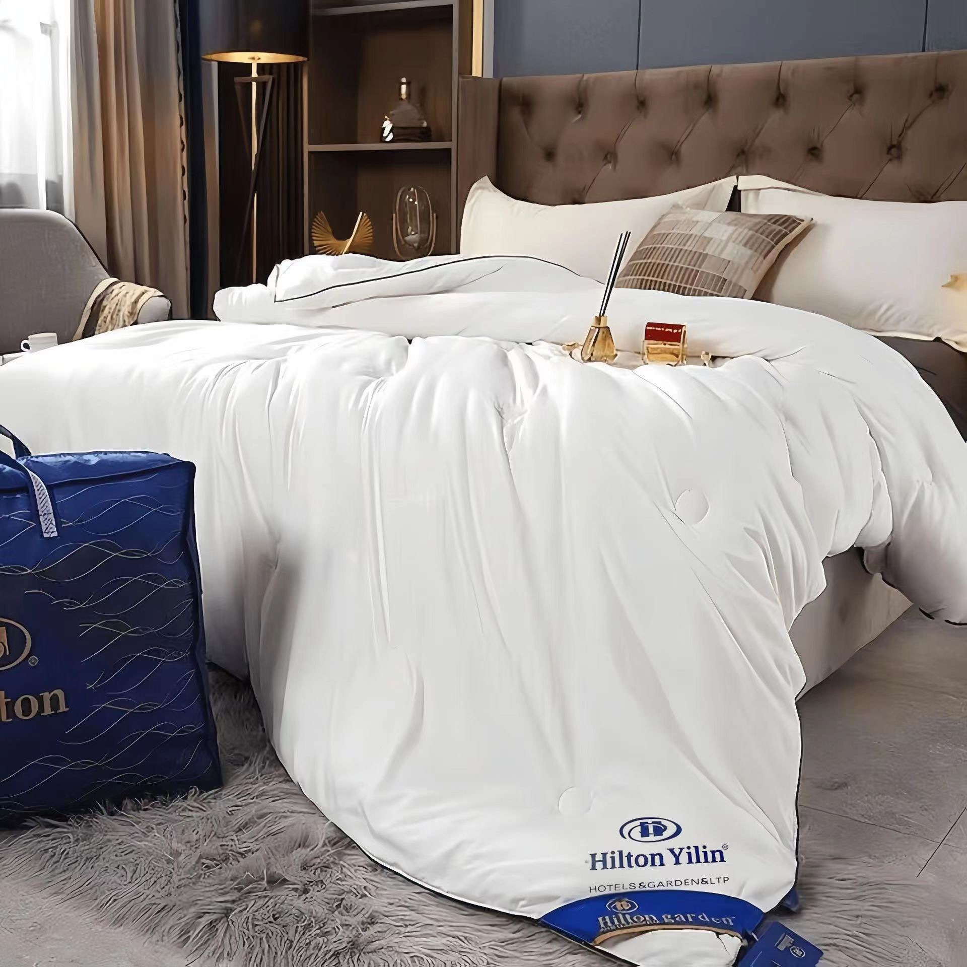 希爾頓酒店蠶絲被夏被春秋被加厚桑蠶冬被學生棉被芯民宿禮品被子