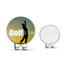 跨境热销热转印空白高尔夫球帽夹 父亲节马克帽夹