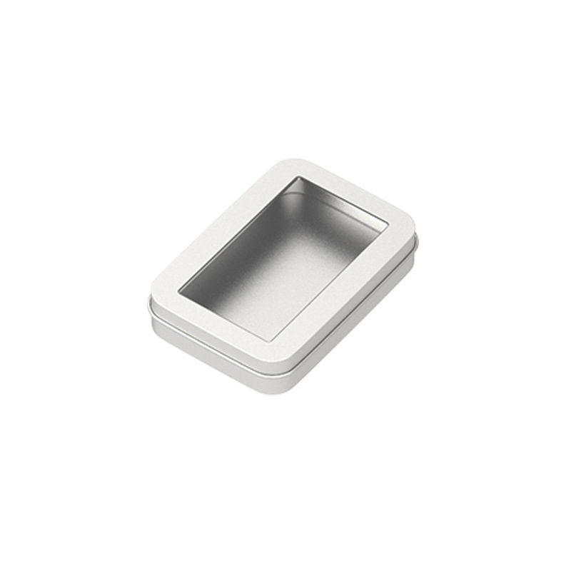Caja de hojalata esmerilado portátil cortaúñas pequeño producto ventana caja de hierro embalaje insignia U disco conmemorativo caja de almacenamiento de monedas