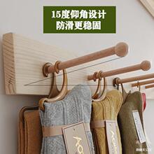 新款加宽袜子架 实木袜架展示架 袜子店首饰品耳环上墙挂钩展示架
