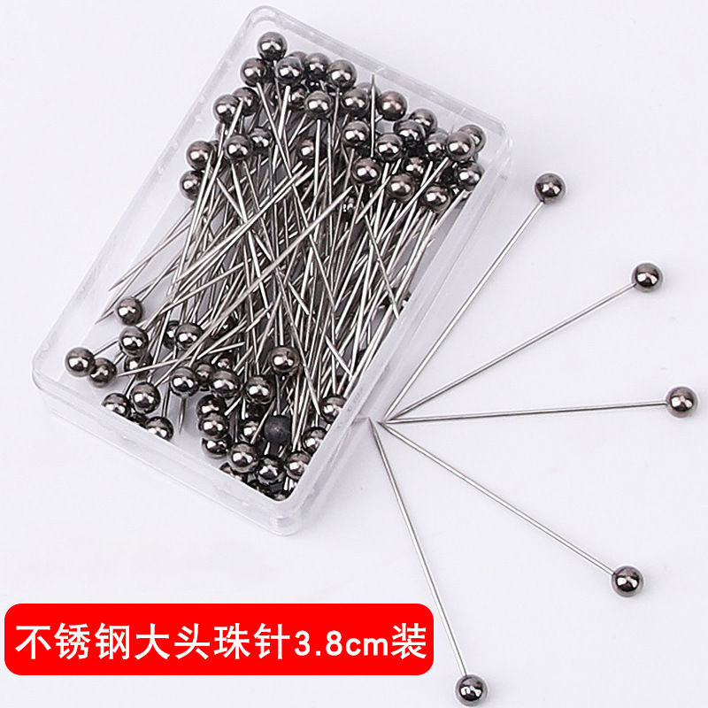 Posicionamiento de metal aguja nacarada al por mayor accesorios de herramientas de bricolaje posicionamiento de ropa aguja nacarada de cuatro colores de metal 100 cajas