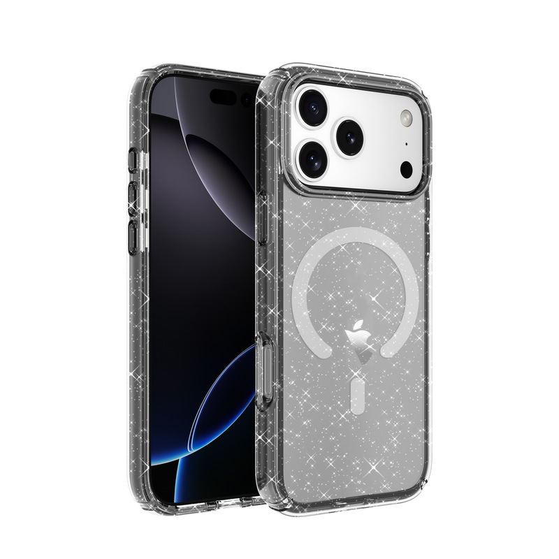 Defender 磁気 Apple Magesafe 透明 iPhone17Promax17Air 四隅グリッター携帯電話ケース|undefined