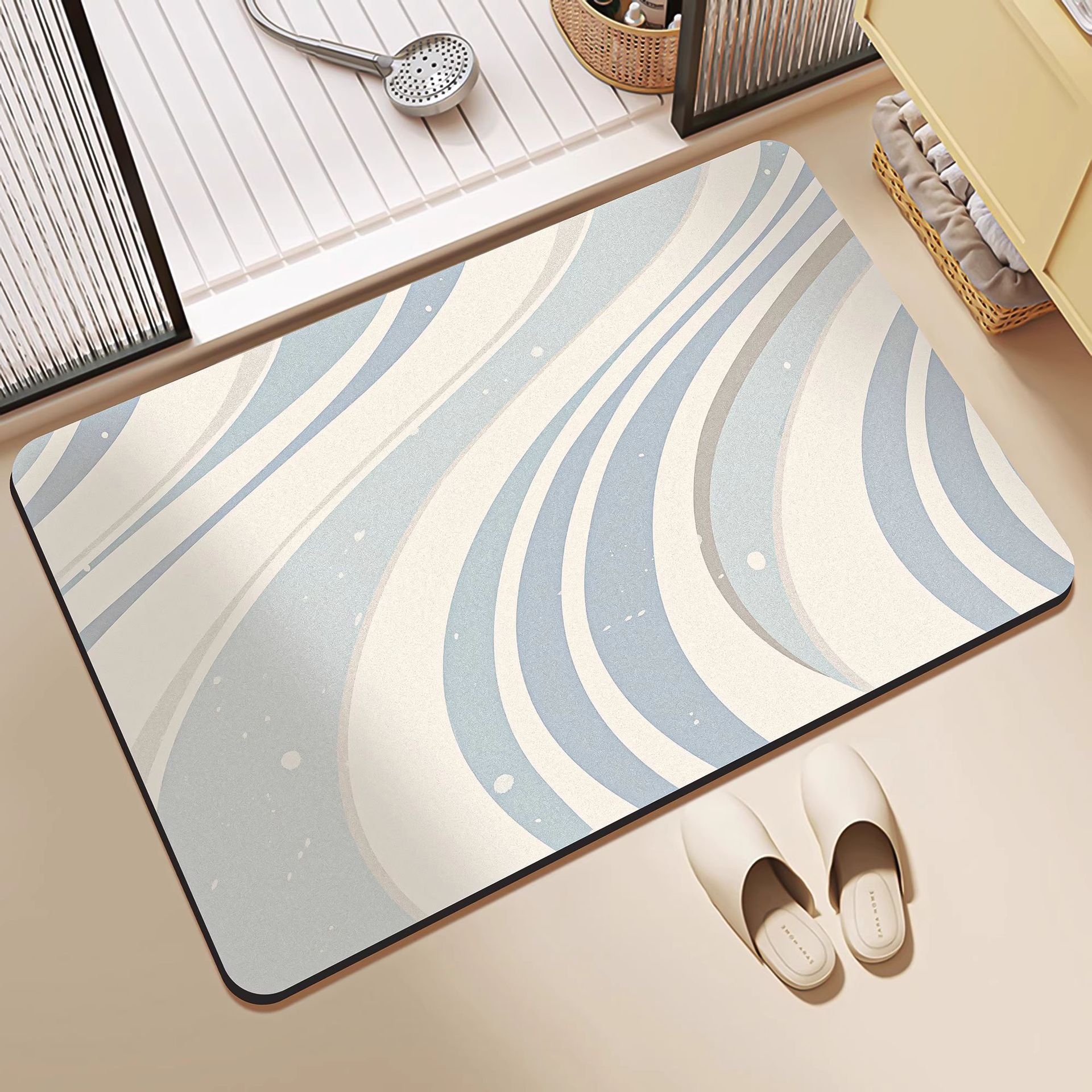 Alfombra de puerta de entrada Alfombra de baño Alfombra antideslizante Alfombra de inodoro de barro de diatomeas absorbente de agua Alfombra de pie de color de baño