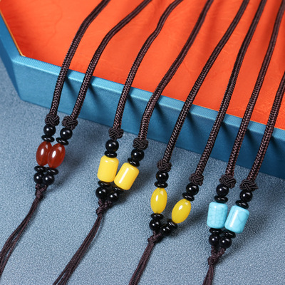 吊坠绳项链绳挂件绳蜜蜡挂件项链绳水晶琥珀翡翠玉佩吊坠挂绳批发|ms