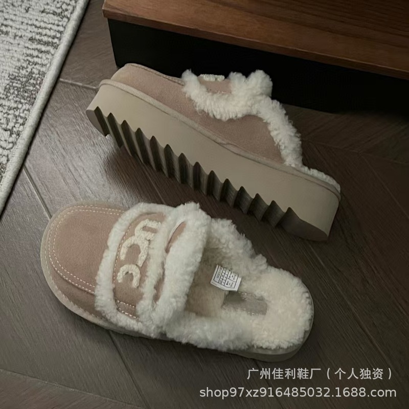 油叽叽雪地靴东北棉靴皮毛一体加绒保暖韩版短靴厚底防水百搭短靴|undefined