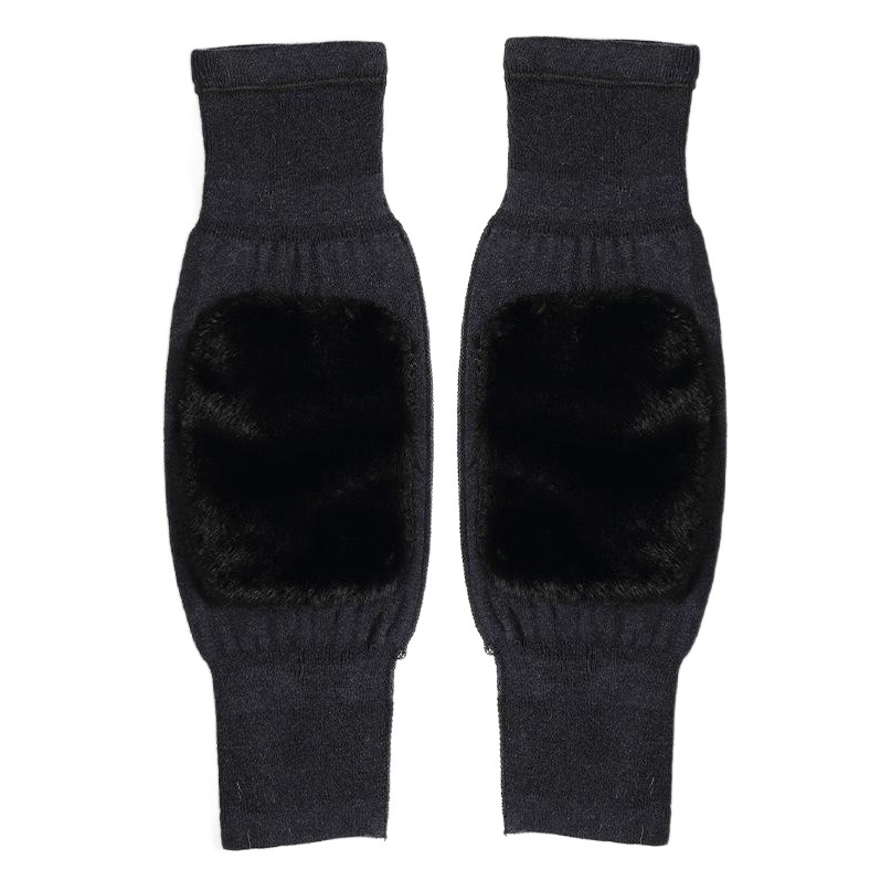 Winter Fleece-Lined Thickened Cold-Resistant Leg Warmers, Faux Cashmere Knee Pads for Outdoor Cycling, Anti-Cold Knee Protection, Warm Leg Sleeves