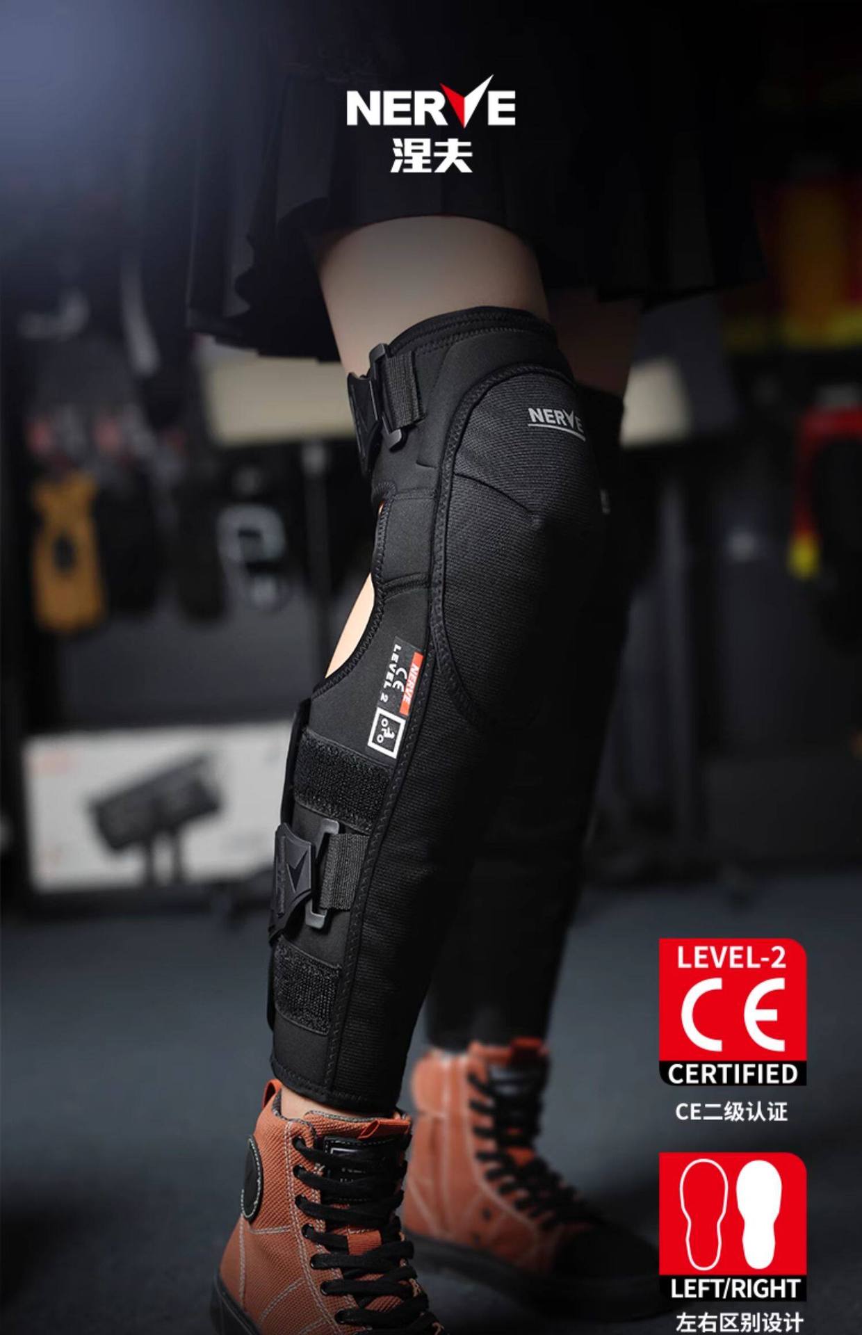 Nerve Motorcycle Riding Knee Pads Winter Protective Gear Ce2 Level Men's and Women's Leg Protectors Thickened for Warmth, Cold Protection, and Windproofing